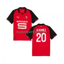 Maglie da Calcio Stade Rennais Andres Gomez 20 Uomo Prima Tenuta 2025-2026 Maniche Corte
