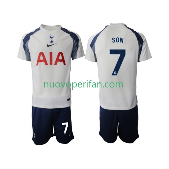 Maglie da Calcio Tottenham Hotspur Son Heung-Min 7 Bambino Prima Tenuta 2025-2026 Maniche Corte