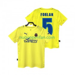 Maglie da Calcio Villarreal CF FORLAN 5 2005 Retro Uomo Prima Tenuta 2006 Maniche Corte