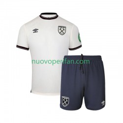 Maglie da Calcio West Ham United Bambino Trasferta Tenuta 2025-2026 Maniche Corte