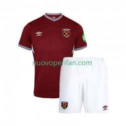 Maglie da Calcio West Ham United Bambino Prima Tenuta 2025-2026 Maniche Corte