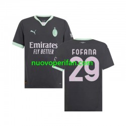 Maglie da Calcio AC Milan Fofana 29 Uomo Alternativa Tenuta 2024-2025 Maniche Corte