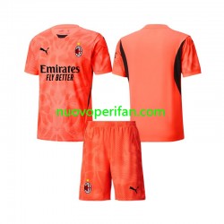 Maglie da Calcio AC Milan Portiere Bambino Quarta Tenuta 2024-2025 Maniche Corte