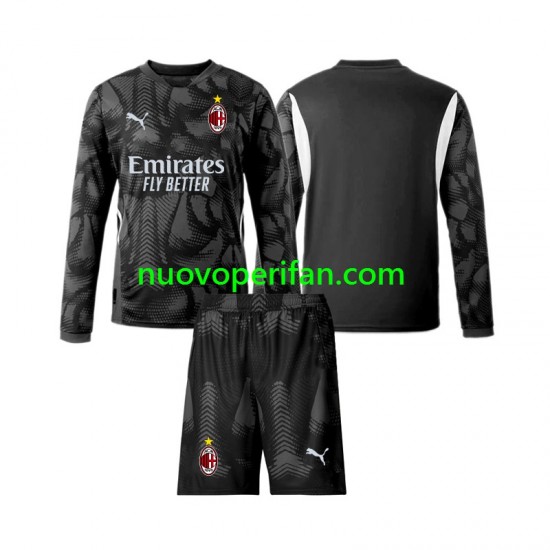 Maglie da Calcio AC Milan Portiere Bambino Prima Tenuta 2024-2025 Maniche Lunghe