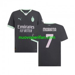 Maglie da Calcio AC Milan Morata 7 Uomo Alternativa Tenuta 2024-2025 Maniche Corte