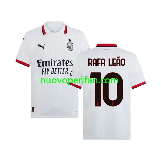Maglie da Calcio AC Milan RAFA LEAO 10 Uomo Trasferta Tenuta 2024-2025 Maniche Corte