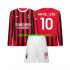 Maglie da Calcio AC Milan Rafael Leao 10 Bambino Prima Tenuta 2024-2025 Maniche Lunghe