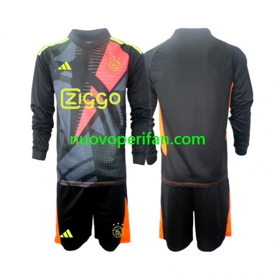 Maglie da Calcio AFC Ajax Portiere Bambino Prima Tenuta 2024-2025 Maniche Lunghe