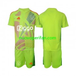 Maglie da Calcio AFC Ajax Portiere Bambino Alternativa Tenuta 2024-2025 Maniche Corte