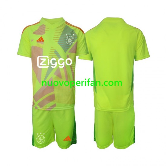 Maglie da Calcio AFC Ajax Portiere Bambino Alternativa Tenuta 2024-2025 Maniche Corte