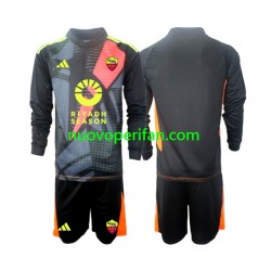 Maglie da Calcio AS Roma Portiere Bambino Prima Tenuta 2024-2025 Maniche Lunghe