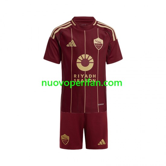 Maglie da Calcio AS Roma Bambino Prima Tenuta 2024-2025 Maniche Corte