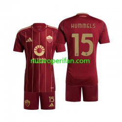 Maglie da Calcio AS Roma Mats Hummels 15 Bambino Prima Tenuta 2024-2025 Maniche Corte