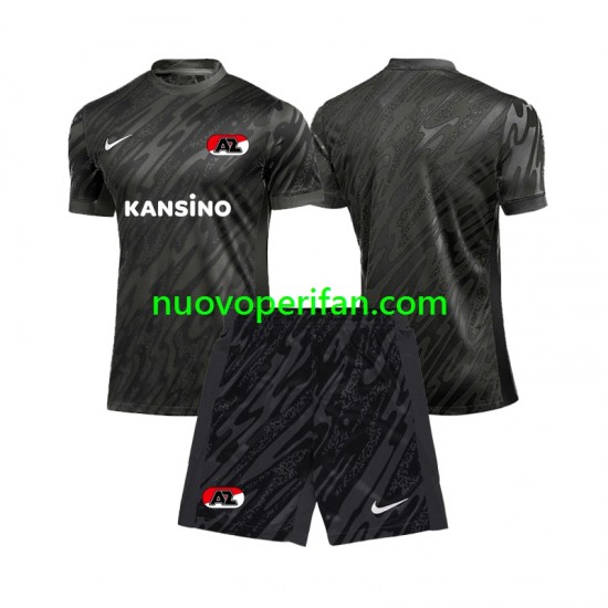 Maglie da Calcio AZ Alkmaar Portiere Bambino Trasferta Tenuta 2024-2025 Maniche Corte
