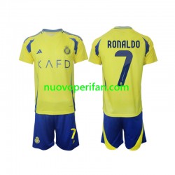 Maglie da Calcio Al Nassr Cristiano Ronaldo 7 Bambino Prima Tenuta 2024-2025 Maniche Corte