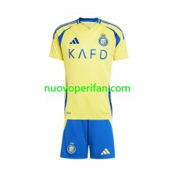Maglie da Calcio Al Nassr Bambino Prima Tenuta 2024-2025 Maniche Corte