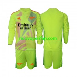 Maglie da Calcio Arsenal Portiere Bambino Prima Tenuta 2024-2025 Maniche Lunghe