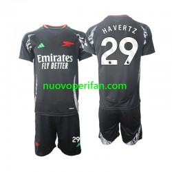 Maglie da Calcio Arsenal Havertz 29 Bambino Trasferta Tenuta 2024-2025 Maniche Corte