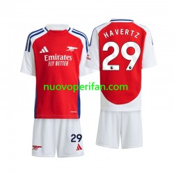 Maglie da Calcio Arsenal Havertz 29 Bambino Prima Tenuta 2024-2025 Maniche Corte