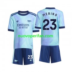 Maglie da Calcio Arsenal Merino 23 Bambino Alternativa Tenuta 2024-2025 Maniche Corte