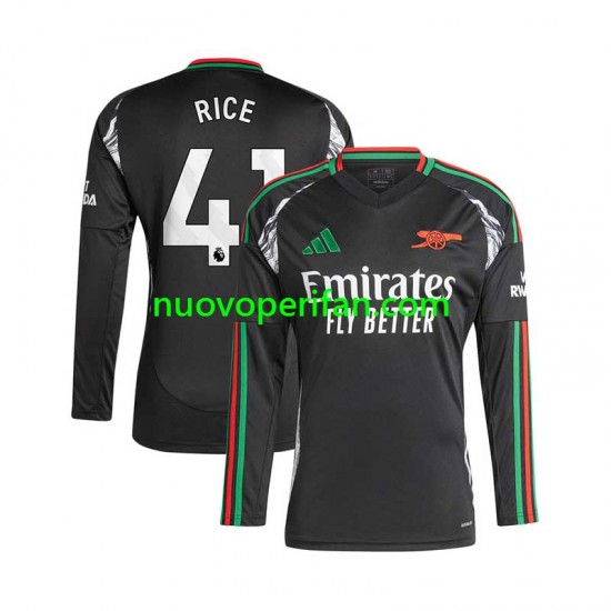Maglie da Calcio Arsenal Rice 41 Uomo Trasferta Tenuta 2024-2025 Maniche Lunghe
