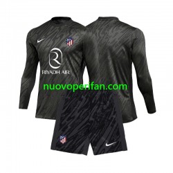 Maglie da Calcio Atlético Madrid Portiere Bambino Prima Tenuta 2024-2025 Maniche Lunghe