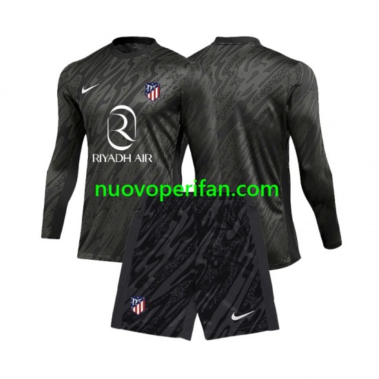 Maglie da Calcio Atlético Madrid Portiere Bambino Prima Tenuta 2024-2025 Maniche Lunghe