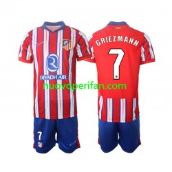 Maglie da Calcio Atlético Madrid Griezmann 7 Bambino Prima Tenuta 2024-2025 Maniche Corte