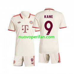 Maglie da Calcio FC Bayern München Kane 9 Bambino Alternativa Tenuta 2024-2025 Maniche Corte
