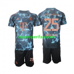 Maglie da Calcio FC Bayern München Muller 25 Bambino Trasferta Tenuta 2024-2025 Maniche Corte