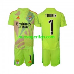 Maglie da Calcio Benfica Anatolij Trubin 1 Portiere Bambino Prima Tenuta 2024-2025 Maniche Corte