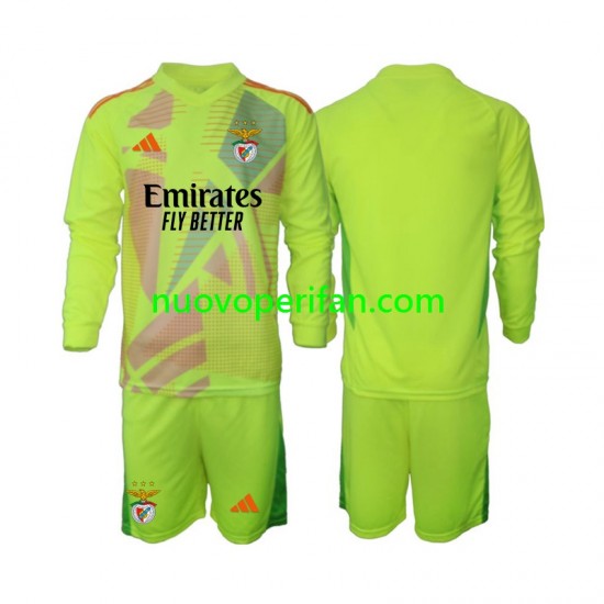 Maglie da Calcio Benfica Portiere Bambino Prima Tenuta 2024-2025 Maniche Lunghe
