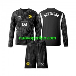 Maglie da Calcio Borussia Dortmund Portiere Bambino Quarta Tenuta 2024-2025 Maniche Lunghe