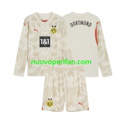 Maglie da Calcio Borussia Dortmund Portiere Bambino Prima Tenuta 2024-2025 Maniche Lunghe