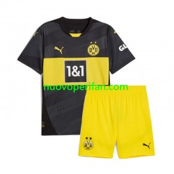 Maglie da Calcio Borussia Dortmund Bambino Trasferta Tenuta 2024-2025 Maniche Corte