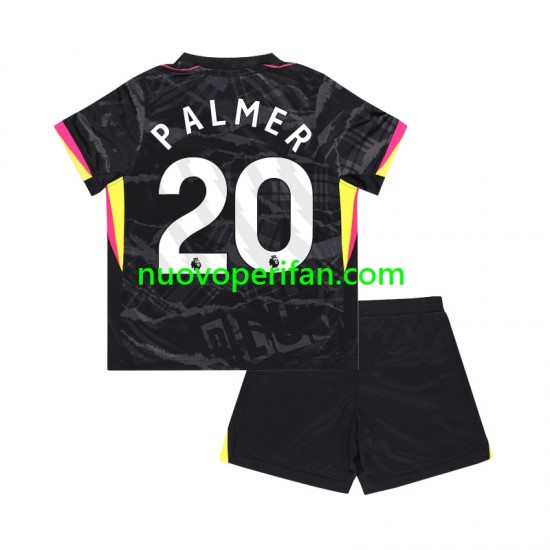 Maglie da Calcio Chelsea Cole Palmer 20 Bambino Alternativa Tenuta 2024-2025 Maniche Corte