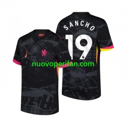 Maglie da Calcio Chelsea Jadon Sancho 19 Uomo Alternativa Tenuta 2024-2025 Maniche Corte