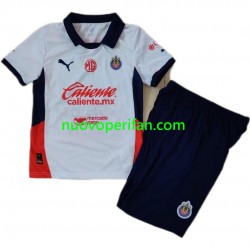 Maglie da Calcio Deportivo Guadalajara Bambino Trasferta Tenuta 2024-2025 Maniche Corte