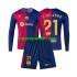 Maglie da Calcio FC Barcelona Frenkie de Jong 21 Bambino Prima Tenuta 2024-2025 Maniche Lunghe