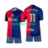 Maglie da Calcio FC Barcelona Raphinha 11 Bambino Prima Tenuta 2024-2025 Maniche Corte