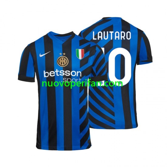 Maglie da Calcio Inter Milan Lautaro 10 Uomo Prima Tenuta 2024-2025 Maniche Corte