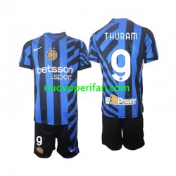 Maglie da Calcio Inter Milan Marcus Thuram 9 Bambino Prima Tenuta 2024-2025 Maniche Corte