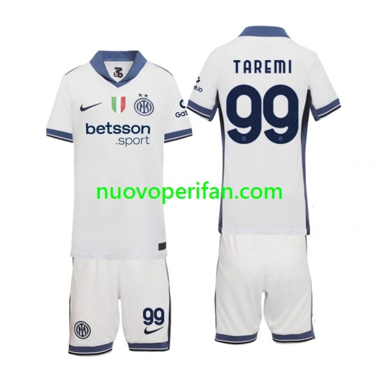 Maglie da Calcio Inter Milan Mehdi Taremi 99 Bambino Trasferta Tenuta 2024-2025 Maniche Corte