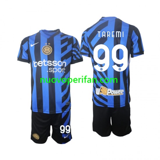Maglie da Calcio Inter Milan Mehdi Taremi 99 Bambino Prima Tenuta 2024-2025 Maniche Corte