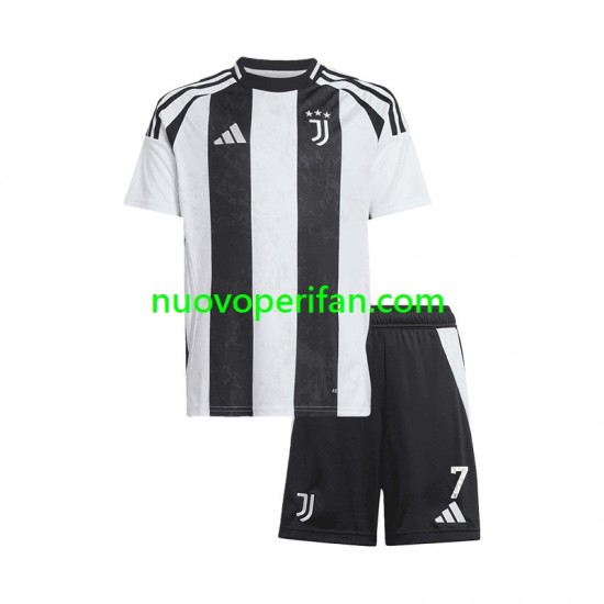 Maglie da Calcio Juventus Cristiano Ronaldo 7 Bambino Prima Tenuta 2024-2025 Maniche Corte