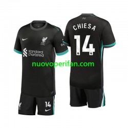Maglie da Calcio Liverpool Chiesa 14 Bambino Trasferta Tenuta 2024-2025 Maniche Corte