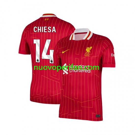 Maglie da Calcio Liverpool Federico Chiesa 14 Uomo Prima Tenuta 2024-2025 Maniche Corte