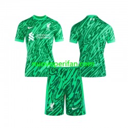 Maglie da Calcio Liverpool Portiere Bambino Trasferta Tenuta 2024-2025 Maniche Corte