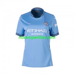 Maglie da Calcio Manchester City Donna Prima Tenuta 2024-2025 Maniche Corte