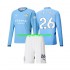 Maglie da Calcio Manchester City Savinho 26 Bambino Prima Tenuta 2024-2025 Maniche Lunghe